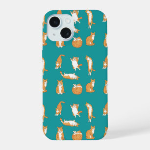 Orange Cats Funny iPhone 15 Case