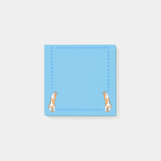 Orange Cats on a Blue Background Post it Notes