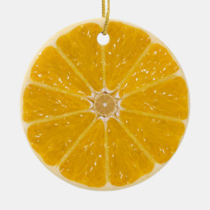 Orange Ceramic Ornament