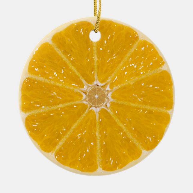 Orange Ceramic Ornament (Front)