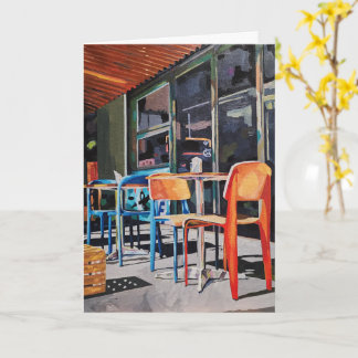 Orange Chair Everyday Folded Greeting Card