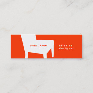 Orange Chair Skinny Business Card