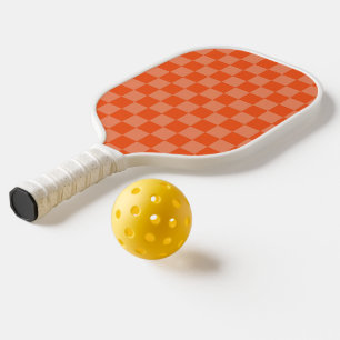 Orange Check Pickleball Paddle