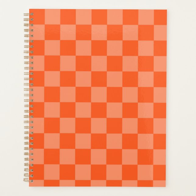 Orange Check Planner (Front)