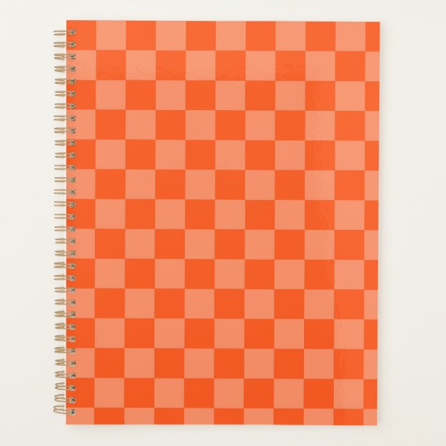 Orange Check Planner (Front)