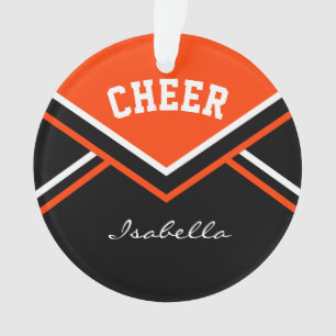 Orange Cheerleader 📣💖 Cheer Ornament