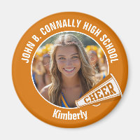 Orange Cheerleader Photo High School Spirit Cheer