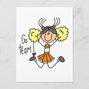 Orange Cheerleader Tshirts and Gifts Postcard