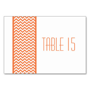 Orange Chevron Border Table Card
