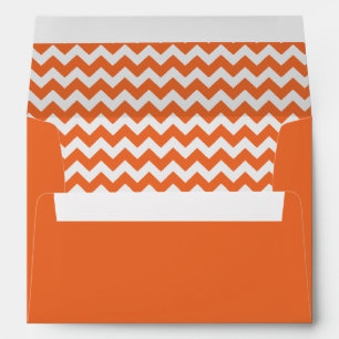 Orange Chevron Print Envelope