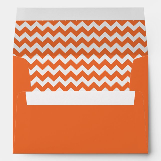 Orange Chevron Print Envelope (Back (Bottom))
