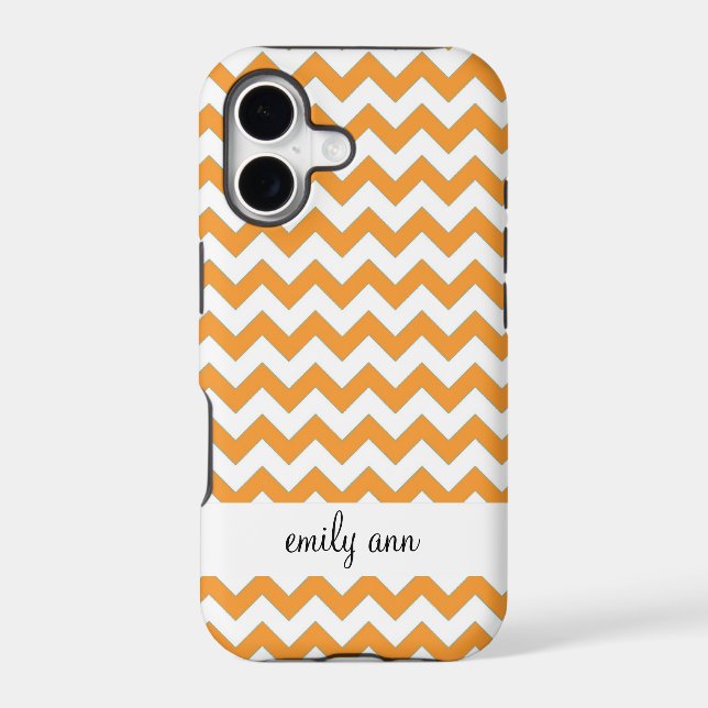 Orange Chevrons ZigZag iPhone 5 Case (Back)
