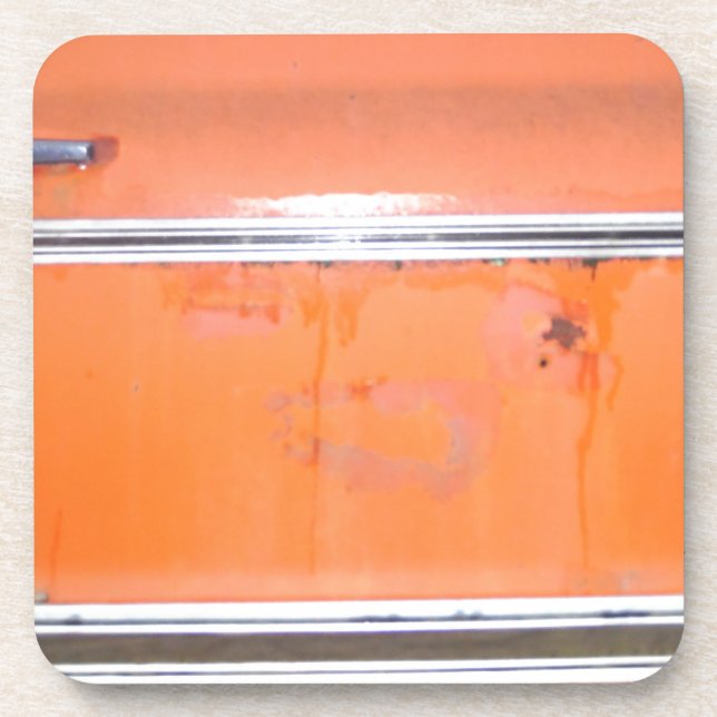 Orange Chevy Truck Door Coaster (Front)
