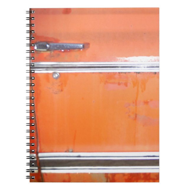 Orange Chevy Truck Door Notebook (Front)