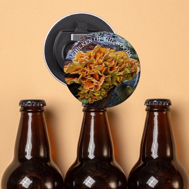 Orange Chicken of the Woods Mushroom Bottle Opener (In Situ Beer Bottles)