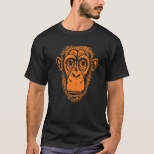 Orange Chimpanzee  Ape Not Monkey  Cute Chimp T-Shirt