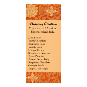 Orange Chinese Brocade Business Rack Card