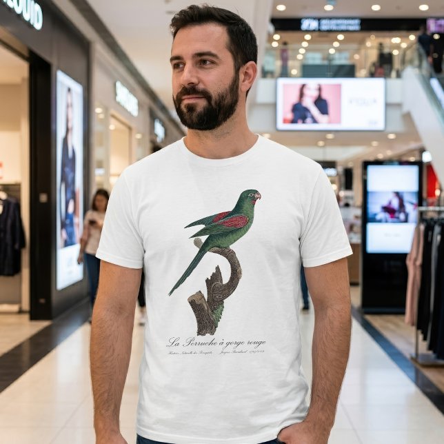 Orange-Chinned Parakeet, Brotogeris jugularis T-Shirt (Orange-Chinned Parakeet, Brotogeris jugularis. Men Basic White T-Shirt)