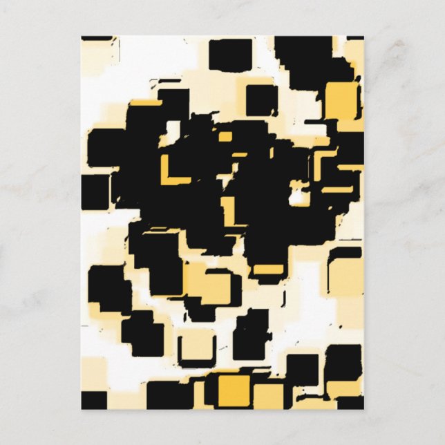 Orange Chocolate Cake, geometric graphic Postcard (Front)