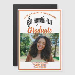 Orange Choir Photo Music School Graduation Magnet