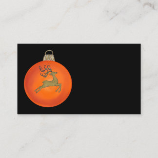 ORANGE CHRISTMAS BUBBLE BUSINESS CARD