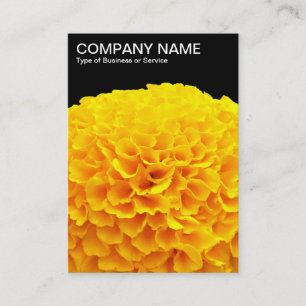 Orange Chrysanthemum - Black Business Card