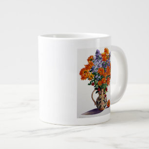 Orange Chrysanthemums Large Coffee Mug