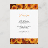 Orange Chrysanthemums Wedding Reception