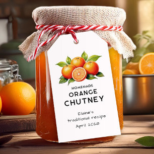 Orange chutney kitchen pantry label