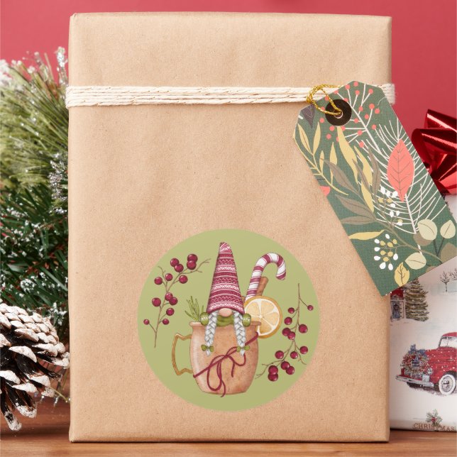 Orange Cider Christmas Gnome Sticker (Holiday)