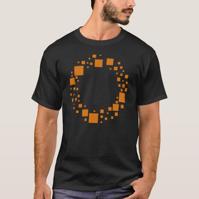Orange Circle Ring of Fire Death Halloween Cult T-Shirt (Front)