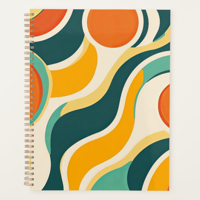 Orange Circles and Colour Streams Planner (Front)