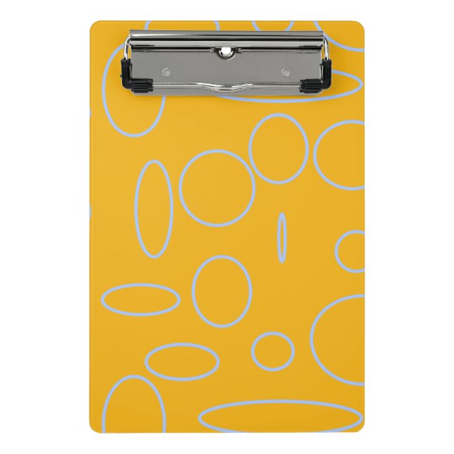 Orange Circles and Loops Mini Clipboard (Front)