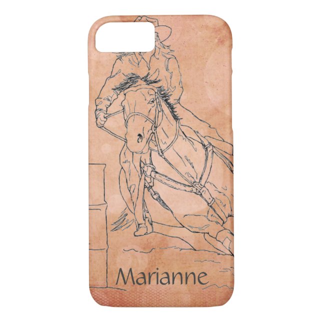 Orange Circles Barrel Racer II Case-Mate iPhone Case (Back)
