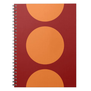 Orange Circles on Red Notebook