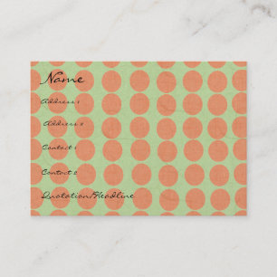 Orange Circles with Linen Effect Business Card