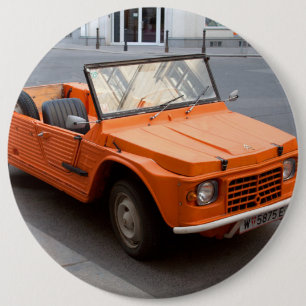 Orange Citroen Mehari 6 Cm Round Badge