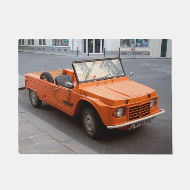 Orange Citroen Mehari Doormat (Front)