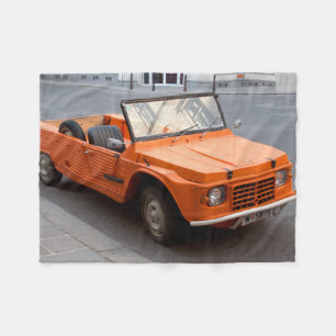 Orange Citroen Mehari Fleece Blanket