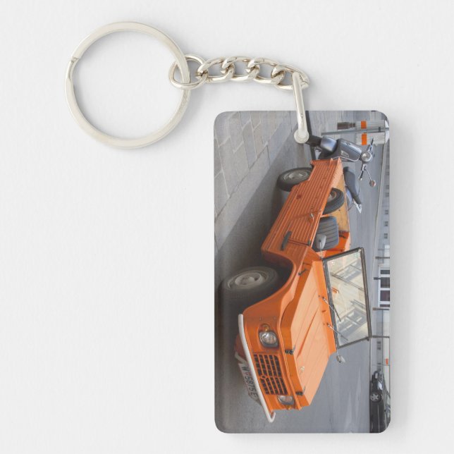 Orange Citroën Mehari Key Ring (Front)