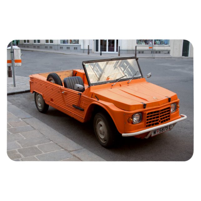 Orange Citroen Mehari Magnet (Horizontal)