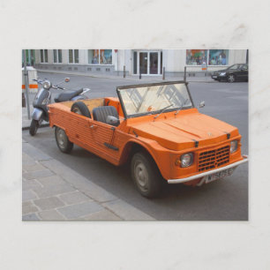 Orange Citroën Mehari Postcard