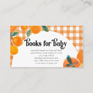 Orange Citrus Baby Shower Book Request Enclosure Card