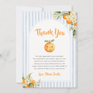 Orange Citrus Baby Shower Thank You Card