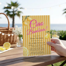 Orange Citrus Ciao Bambina Baby Shower