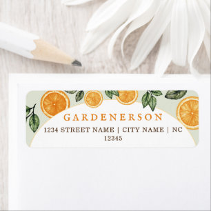 Orange Citrus Fruit Address Return Address Label