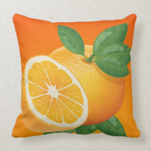 Orange Citrus Fruit Decorative Throw Pillow Decor