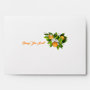 Orange Citrus Fruit Floral Envelope