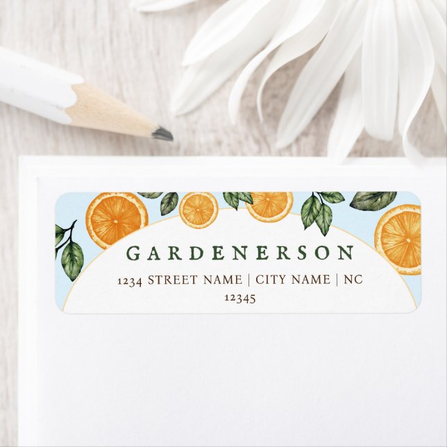 Orange Citrus Fruit  Return Address Label (Insitu)