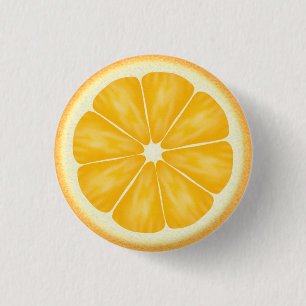 Orange Citrus Fruit Slice 3 Cm Round Badge